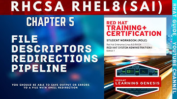 RHCSA RHEL8 - File Descriptors,Redirections and Pipeline  - SA1 Chapter 5 (PART 1) Hindi Ver.