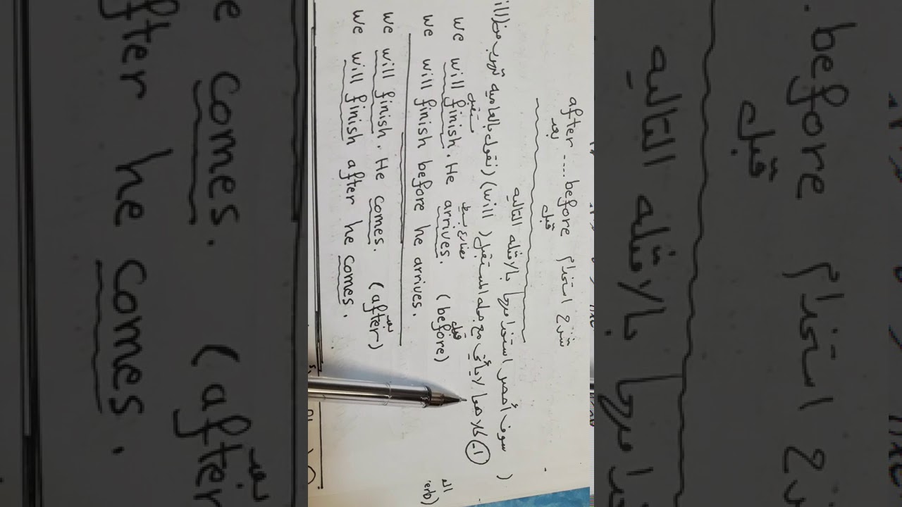 استاذ عادل فاضل مدرس اللغه الانكليزيه ..شرح استخدام before..after