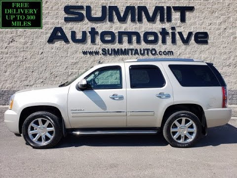 2014 GMC YUKON DENALI CHAMPAGNE SILVER LOW MILEAGE YUKON WALK AROUND REVIEW 10626 SOLD! SUMMITAUTO