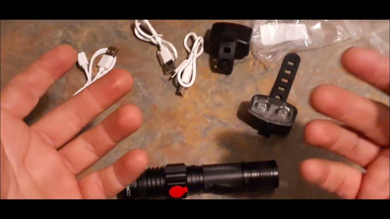 1200 Lumen Adjustable Focus Flashlight with Kids Bike Lights Amazon