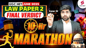 UGC NET Law Marathon Class 2025 | Complete UGC NET Law Preparation By Karan Sir