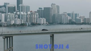 Tesla Y Juniper Miami Drive Fan-Made Ad -Shot With Dji4