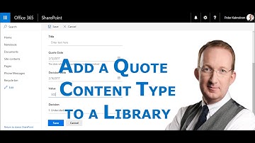 Add a SharePoint Quote Content Type to a Document Library