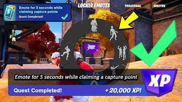 How to EASILY Emote for 5 seconds while or after claiming a capture point - Fortnite Quest