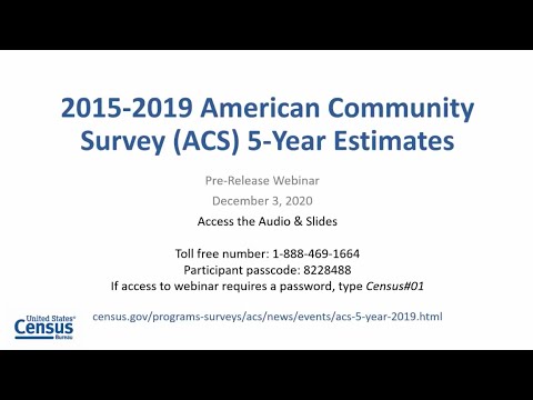 2015 2019 Community (ACS) 5-Year Estimates - YouTube