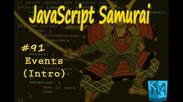 [Arabic] JavaScript Samurai #91- Events (Intro) - جافاسكربت ساموراي - الاحداث