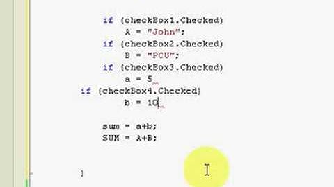 c# tutorial part 4(checkbox button)