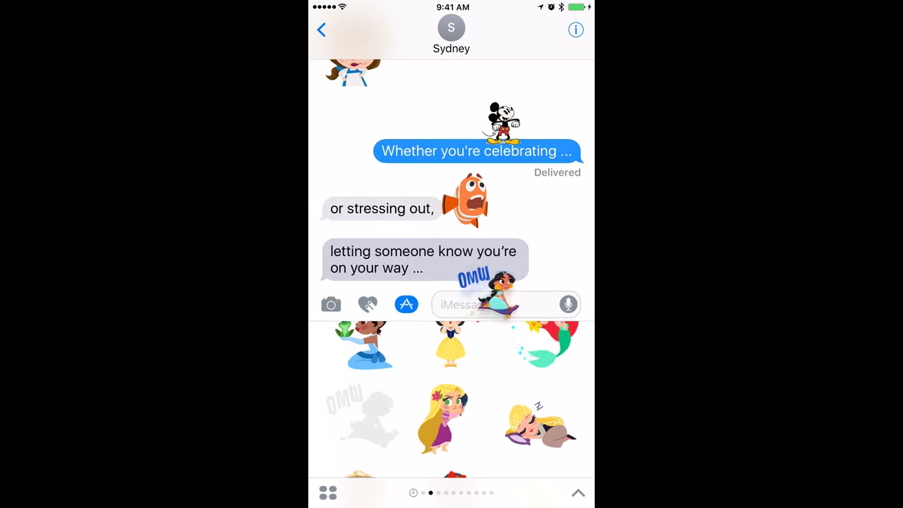 Disney Stickers for iMessage now available for Apple iOS 10 users