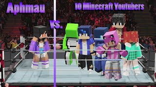 Aphmau vs. 10 Minecraft Youtubers Royal Rumble Match