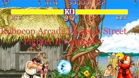 Custom Made 2 player Robocop Arcade Pedestal with Hyperspin, Street Fighter II Gameplay