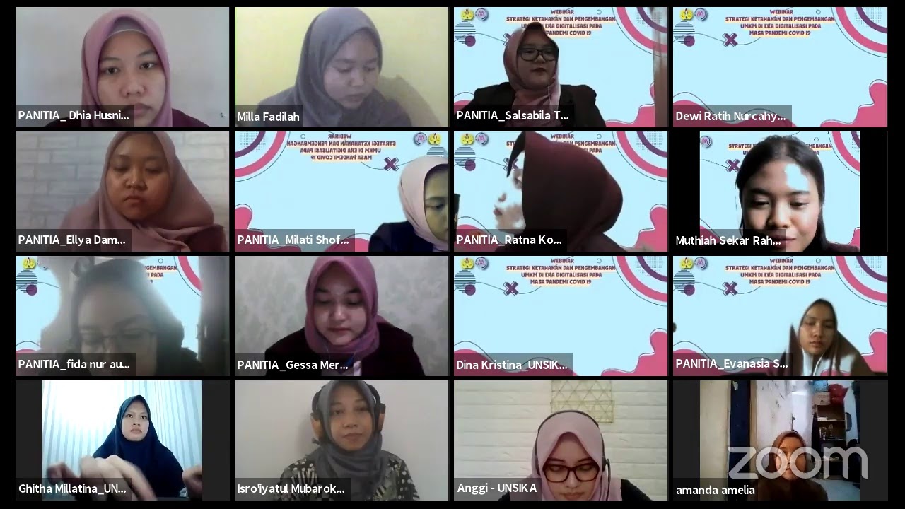 Webinar Strategi Ketahanan san Pengembangan UMKM di Era Digitalisasi Pada Masa Pandemi COVID- 19