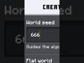 I went into 666 seed   in minecraft shorts minecraft