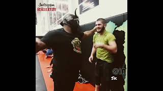 Daniel Cormier doing his best WWE superstar impression w/ Khabib and Team AKA #shorts #ufc