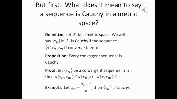 Cauchy Sequences in Metric Space