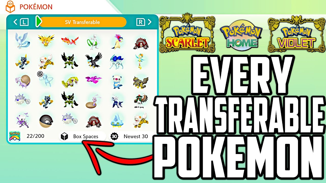 Pokemon Home: Every Pokemon transferable to Pokemon Scarlet & Violet -  Video Games on Sports Illustrated