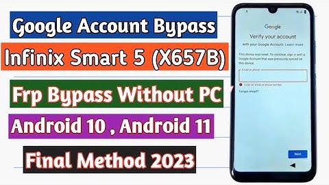 Infinix Smart 5 frp Bypass | Infinix X657B Frp Bypass