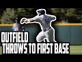 MLB: Throws To First From Outfield (HD)