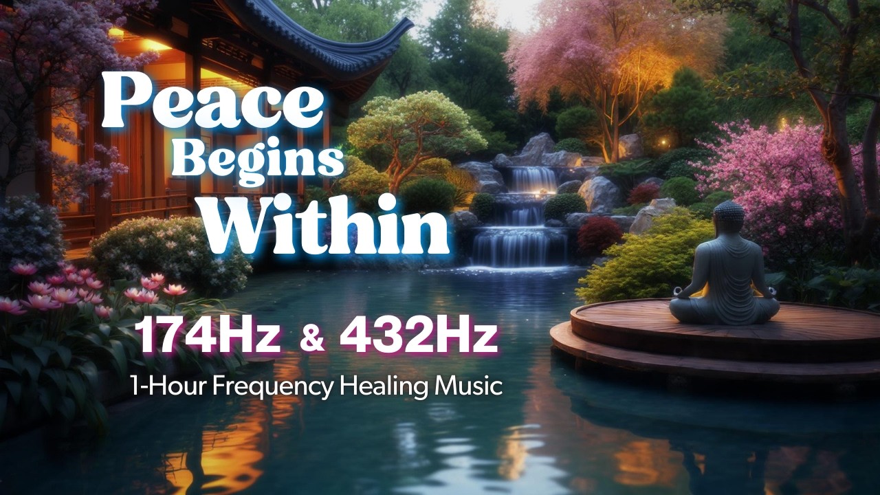 1 HOUR DEEP MEDITATION: 174Hz & 432Hz Frequency Healing Music | Deep ...