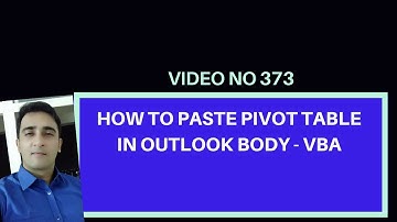 Learn Excel - Video 373 - VBA - Paste Pivots in Outlook Body
