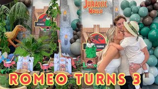 JURASSIC PARK BIRTHDAY PARTY - Romeo Is 3!