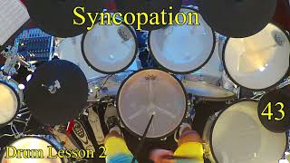 Syncopation Drum Lesson 2   Pattern 43