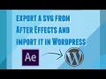 export svg animation from After Effects and import in Wordpress using Bodymovin 2/2