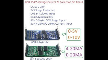 N4VIG08 8AI 0-5V 0-10V 4-20MA 0-20MA Voltage Current Collector ADC RS485 Modbus Rtu Analog Paperless