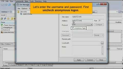 Configuring your website in LeapFTP