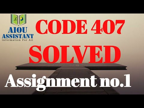 solved assignment aiou autumn 2020