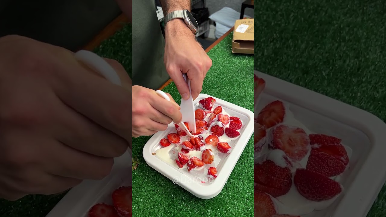 Essa chapa m&aacute;gica faz SORVETE delicioso com apenas 2 ingredientes! 😱🤤