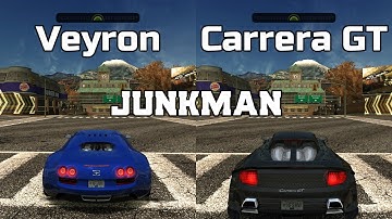 Bugatti Veyron Super Sport 16.4 vs Porsche Carrera GT - NFS MW Redux V3 - WHICH IS FASTEST ?