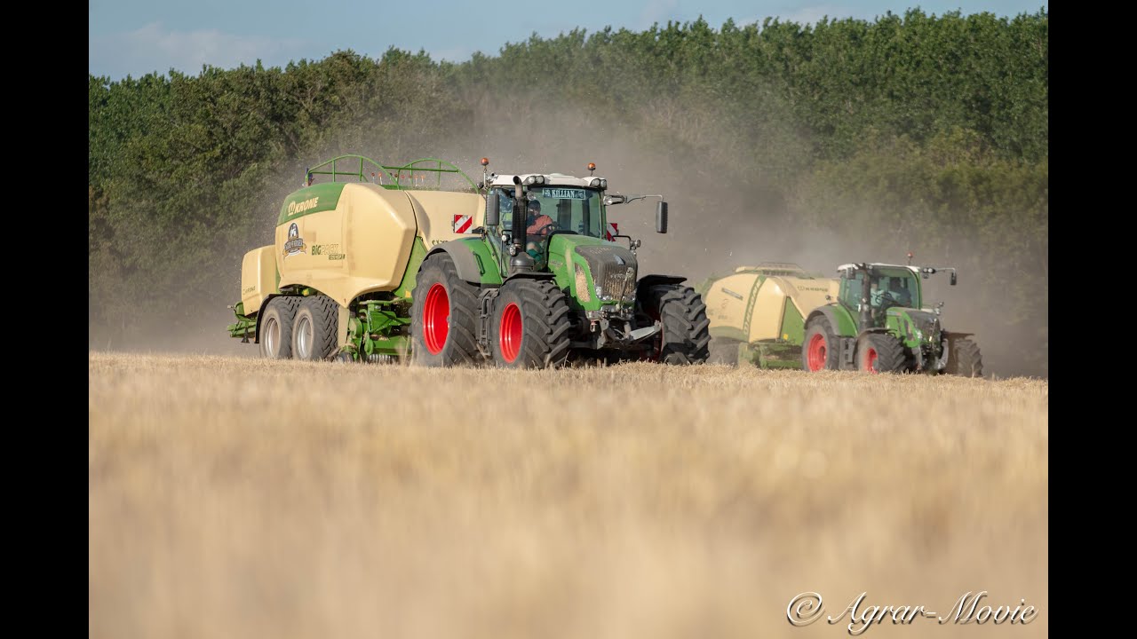 Paille 2020 // Fendt 936 & Krone HDPII & Fendt 724 & Krone HDP // SARL BRUNET