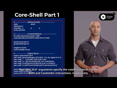 Molecular Dynamics - LAMMPS Tutorial #1 - Core-Shell Model