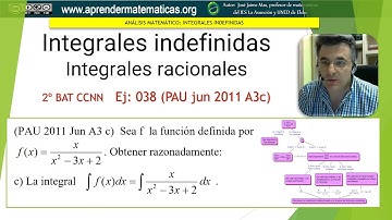 Integral racional. Raíces reales simples. CCNN2 038 PAU jun 2011 A3c. José Jaime Mas