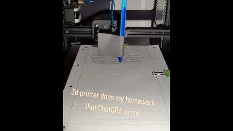 people are now using chatgpt with a 3d printer to automate their homework