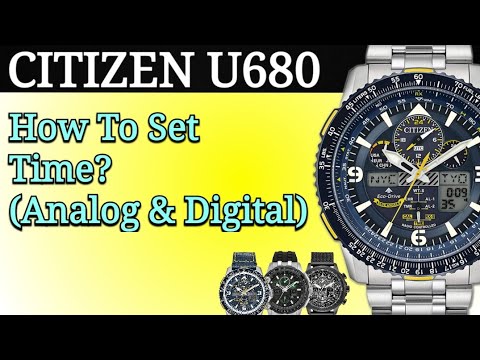 Citizen Navihawk/Skyhawk AT Setting Instructions | U680 How To Set Time ( Manual) - YouTube