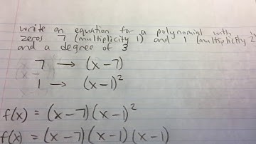 Finding the Equation of a Polynomial Function Given Roots (Example)