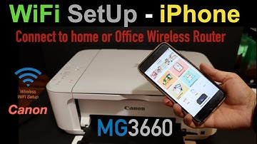 Canon Pixma MG3660 WiFi Setup Using iPhone.