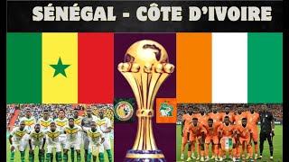 SÉNÉGAL - CÔTE D'IVOIRE , CHOC DES 1/8ÈME DE LA CAN 2024 ,LES LIONS DE LA TERANGA VS AUX ÉLÉPHA