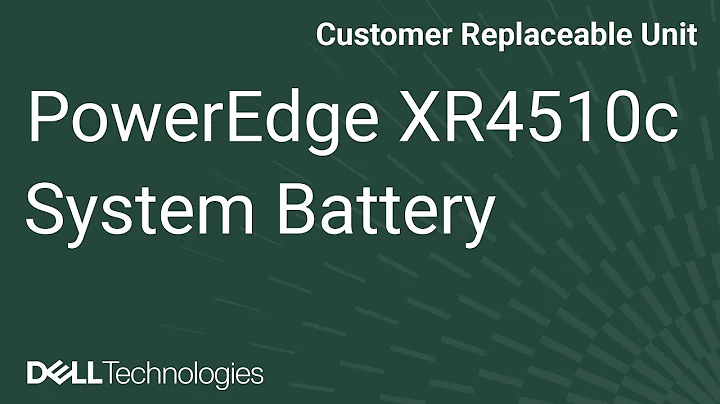 How to Remove/Install System Battery for PowerEdge XR4510c