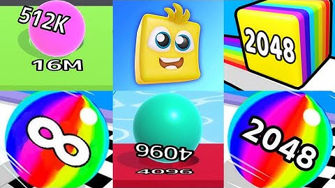 2048 | MAX LEVELS- Ball Run 2048 vs Ball Run Infinity vs Happy Cube 2048 gameplay #ballgamezone