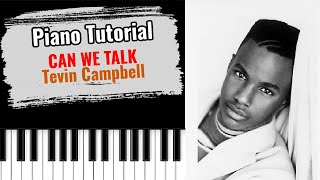 🎹CAN WE TALK by Tevin Campbell (easy piano tutorial lesson free)