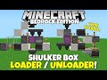 Minecraft Bedrock: Easy SHULKER Box Loader & Unloader Tutorial! 1 Wide Tileable! MCPE Xbox PC Switch