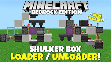 Minecraft Bedrock: Easy SHULKER Box Loader & Unloader Tutorial! 1 Wide Tileable! MCPE Xbox PC Switch