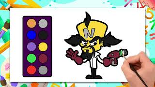 Learn How To Draw And Color Dr Neo Cortex