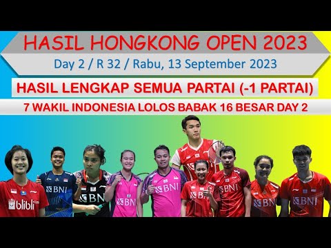 Hasil Hongkong Open 2023 Hari Ini │ DAY 2 / R 32 │ 7 Wakil Indonesia Lolos Babak 16 Besar Day 2 │