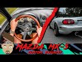 Mazda MX 5Miata NBFL 16  POVRaw sound with custom RICE exhaust and Tenzo R CAIPops and bangs