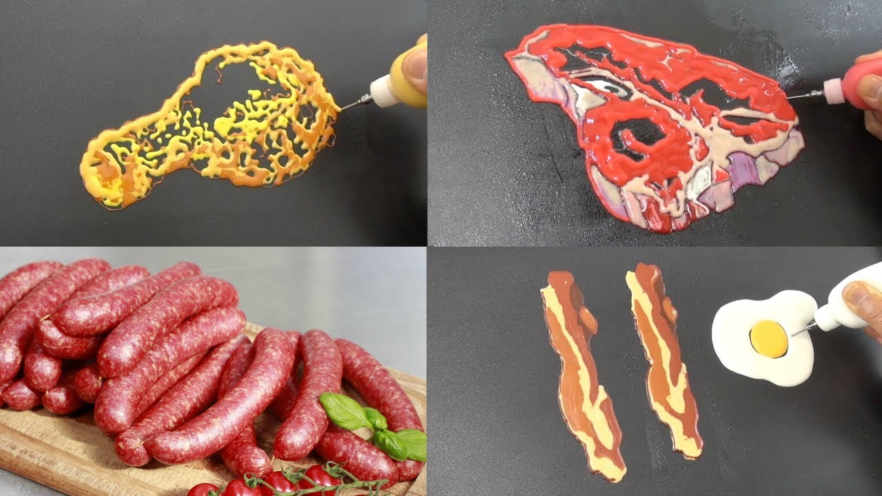 Meat Lovers Pancake Art - Fried Chicken, Steak, Bacon and Eggs