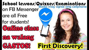 School Module, Lesson, QUIZ, TEST, Examination on FB Messenger by Manychat pwede sa NO LOAD INTERNET