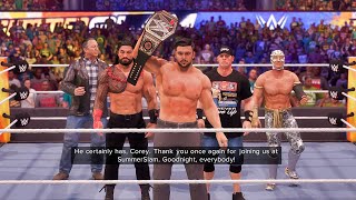 WWE 2K23 My Rise Mode - Roman Reigns & Cena Celebrate Rocky's WWE Title WIN #18